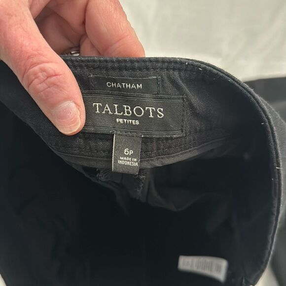 Talbots Chatham Black side zip Slim Leg, Ankle Length Pants -6 petite - Picture 9 of 12